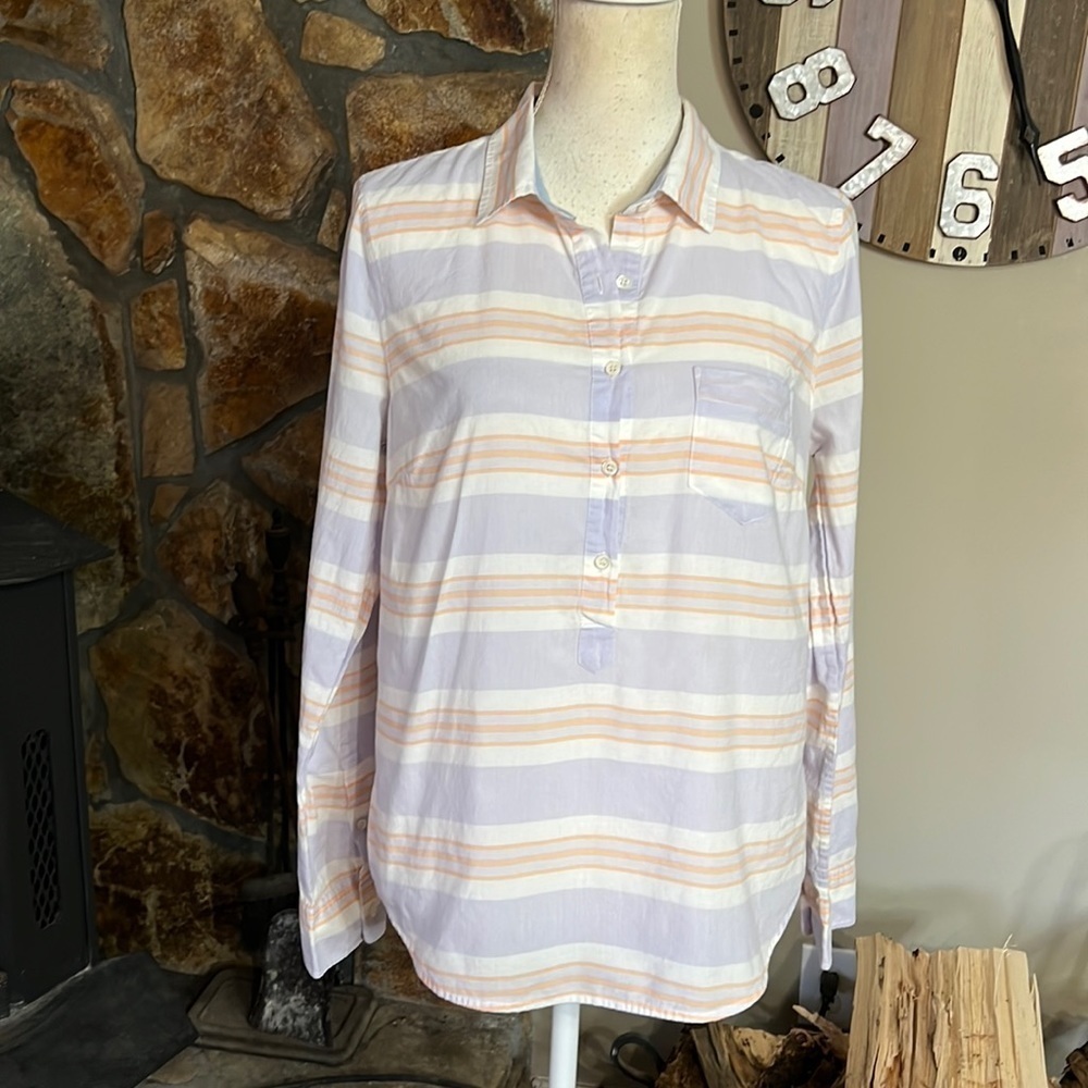 J. Crew Striped Popover Shirt